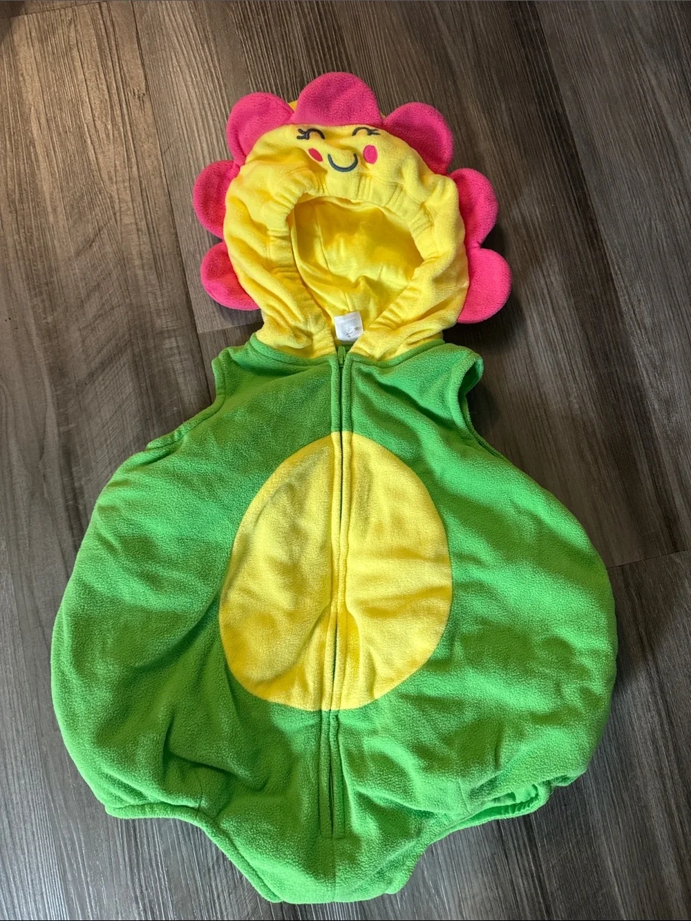 Carter’s Flower Halloween Costume baby 18 Months girls green hooded warm zip up